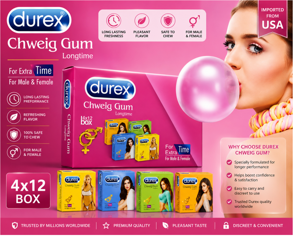 Original Durex Chewing Gum Long Time For Male & Female